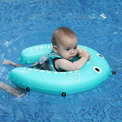 5. Bild von HECCEI Schwimmring Baby, Mambobaby Selbstaufblasbar Baby Schwimmhilfe Kompaktes Faltbares Design Schwimmreifen Perfekter Schwimmtrainer für Kinder von 3 bis 24 Monaten