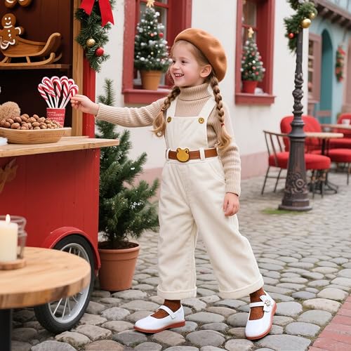 Image of Flaryzone Toddler Little Girl Mary Jane School Uniform Oxfords Flat Dress Shoes