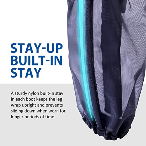 Image of Universal Size Horse Leggings Fine Mesh Horse Fly Boots Greatly Reduce Stomping Breathable Horse Boots Leg Wraps (Set of 4) Black