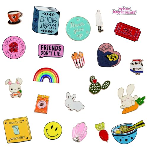 Mixed Enamel Lapel Brooch Pin Set Decoration for Backpack, Hat and Jacket | Birthday Christma Holiday Gift for Friends, Children, Families (Mystery Style)3