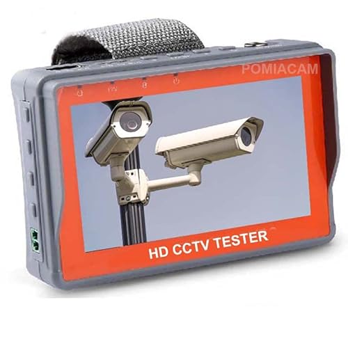 Probador de CCTV compatible con cámara analógica 720P/1080P/3mp/4mp/5mp/8MP AHD, TVI, CVI y CVBS, monitor de video de seguridad con pantalla LCD de 4,3 pulgadas Salida de alimentación DC12V 1A Cover