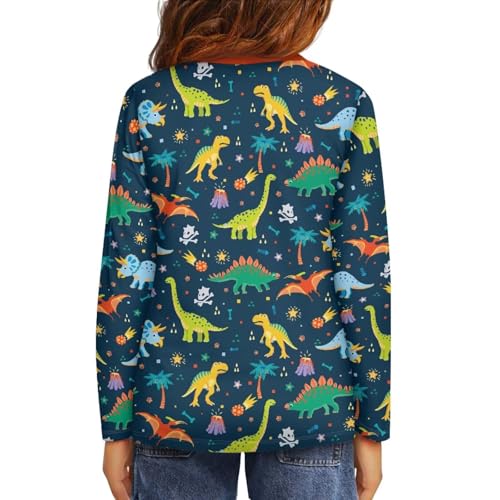 Image of Uourmeti Long Sleeve Tops for Boys Graphic T Shirts Teen Girls Active Pullover Tees