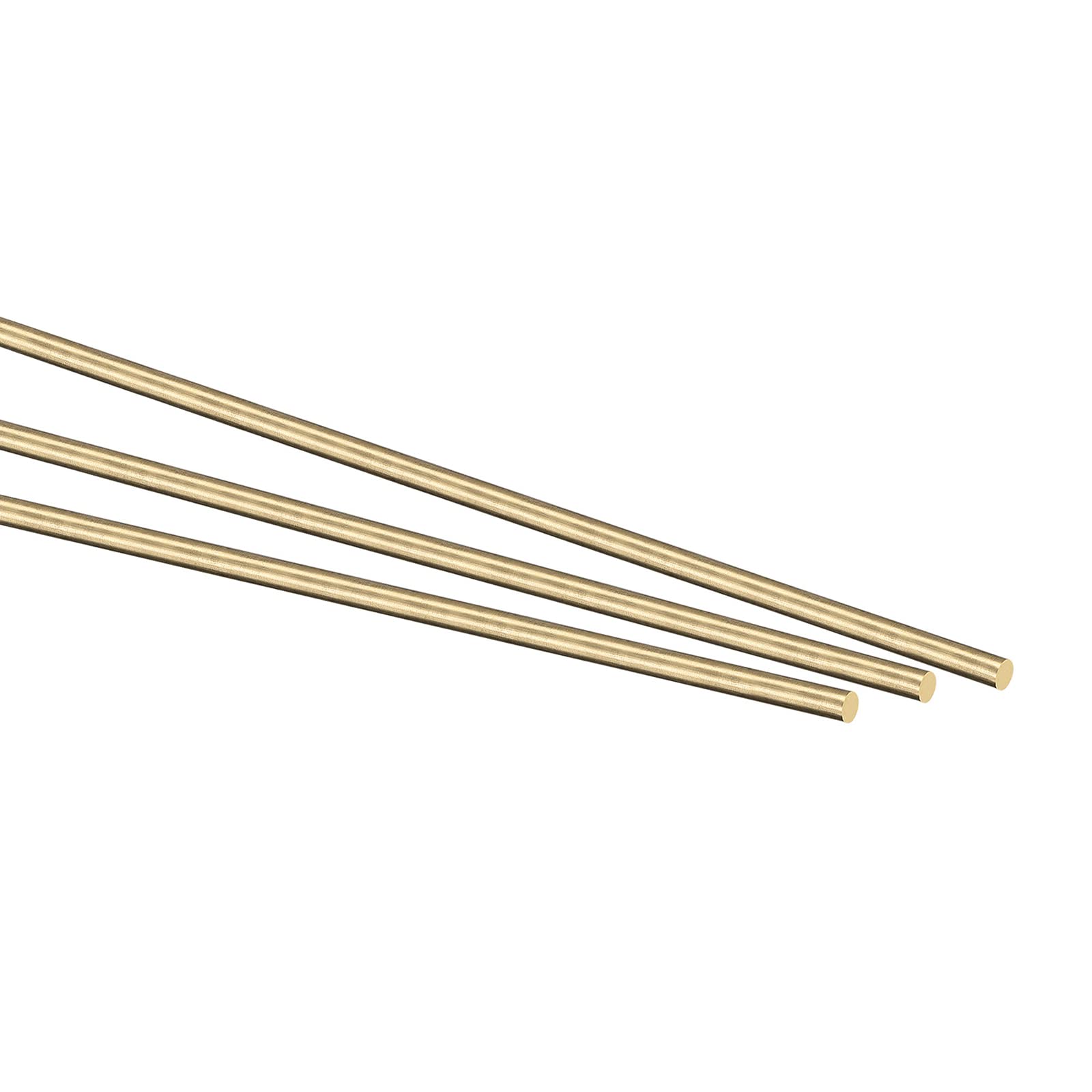 PATIKIL Ottone Stelo Rotondo 2mm 100mm Tornio Barra Stock 4pz