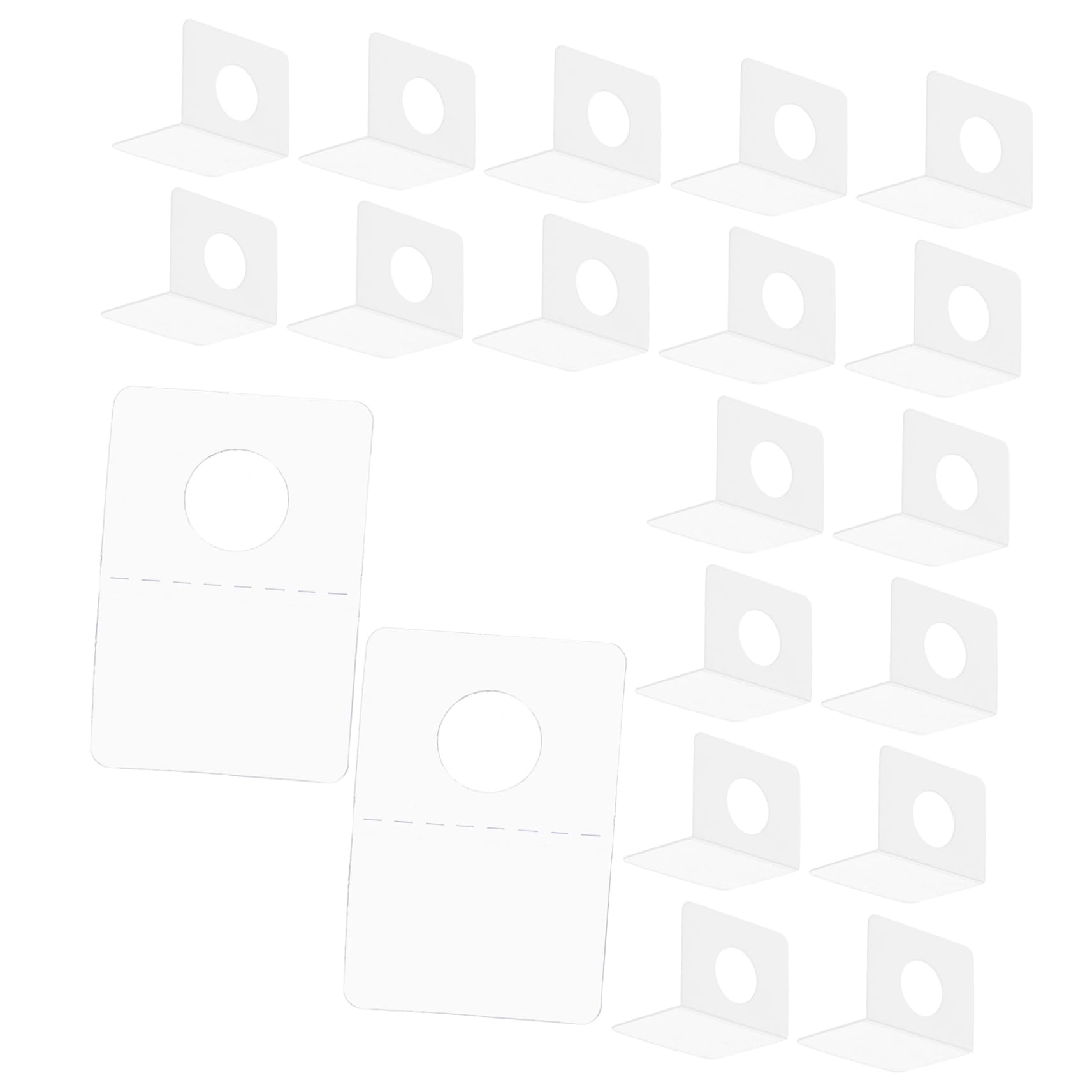 SOESFOUFU 500pcs Adhesive Tabs Strong Display Hangers for Store Display Sticky Product Tabs Retail Tabs Hanger