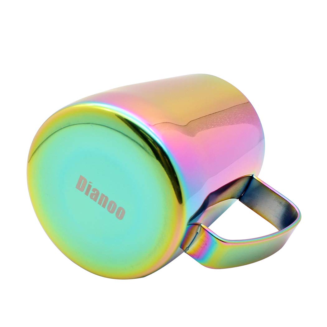 Lanciatore Per Latte In Acciaio Inossidabile Placcato In Titanio - Scrematrice Tazza Di Art Caffè Cappuccino Multicolore 350ml