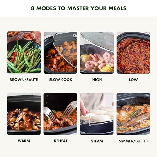 GreenPan-Elite-8-in-1-Programmable-6QT-Electric-Slow-Cooker-Dishwasher-Safe-Lid-Removable-Crock-PFAS-Free-Healthy-Ceramic-Nonstick-Multi-Cooker-Sear-SauteBrown-Steam-Basket-Roast-White