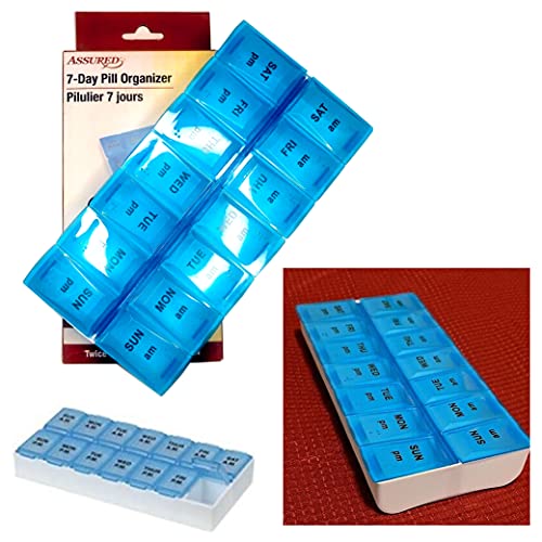 Daily Pill Box AM PM Organizer Case Medicine Storage Vitamin Tablet Holder New