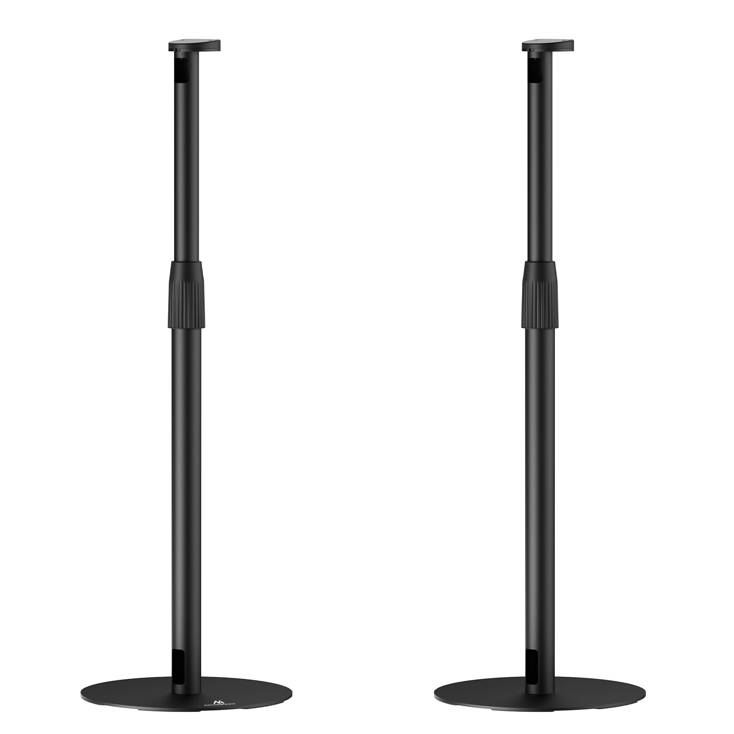 Maclean MC‑496 Supporto da pavimento per Sonos Era 100 e 300 | Regolabile 682-1068 mm | Gestione cavi e base stabile | Set di 2 treppiedi neri | Design elegante e sicuro