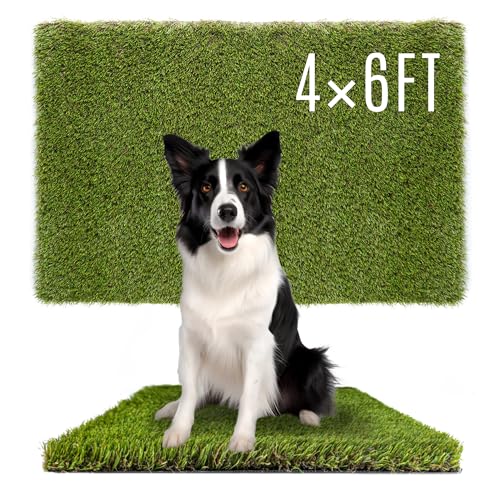 Image of SUNTURF Dog Grass Pads 4 x 6 FT Artificial Grass Pee Pads for Dogs Potty Fake Grass Rug Turf Mat for Dogs Training Indoor Outdoor Garden Lawn Artificial Grass Rug