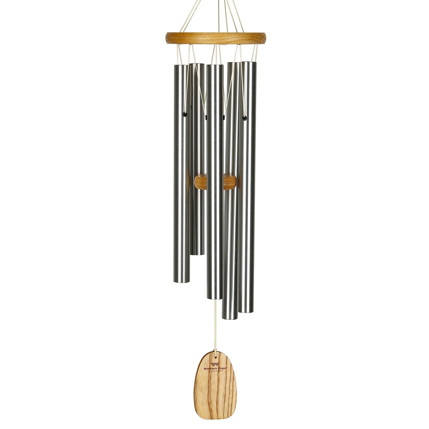 Woodstock Chimes BWS Windspiel Chimes of Bali, Silber, 63,5 cm