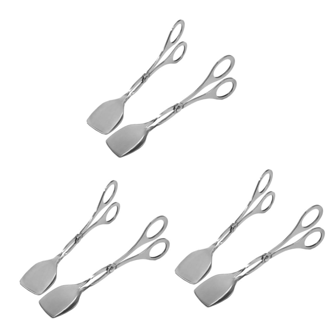 SUPVOX 3 Juegos Pinzas De Cocina Escaldado Colador Pinzas Para Pasta Tendedero De Cocina Servicio Pinzas De Ajo Estante Abrazadera Cocinando Embutido Silver Acero Inoxidable 2 Piezas * 3