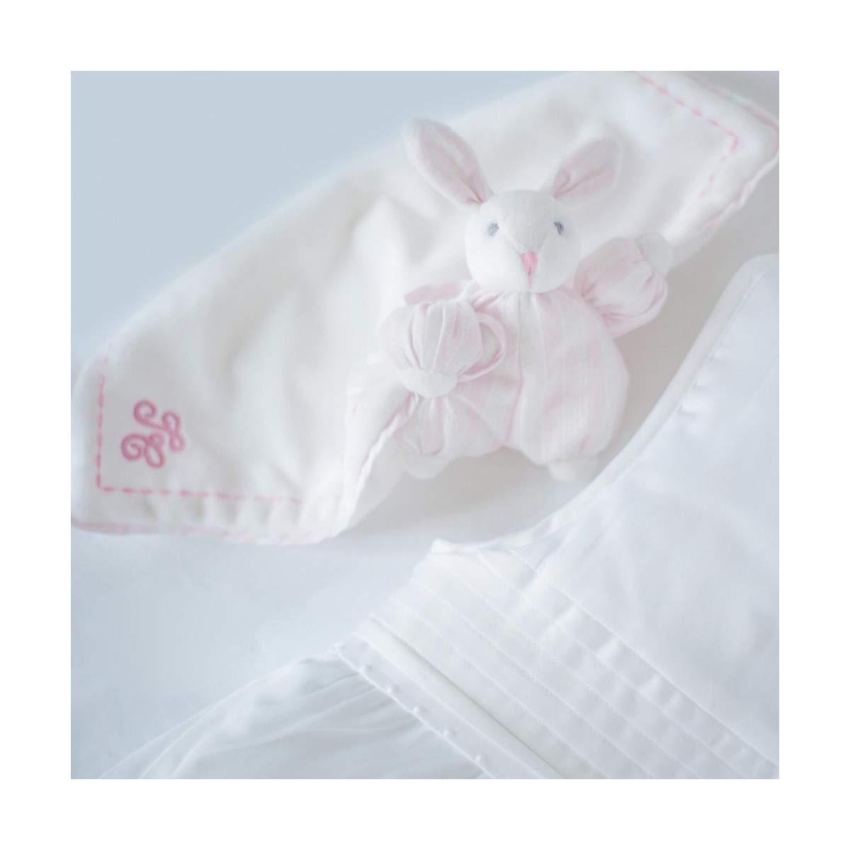 Doudou Lapin Augustin Tartine Et Chocolat - Rose 1977 - Peluche Douce Personnalisable - Cadeau Naissance