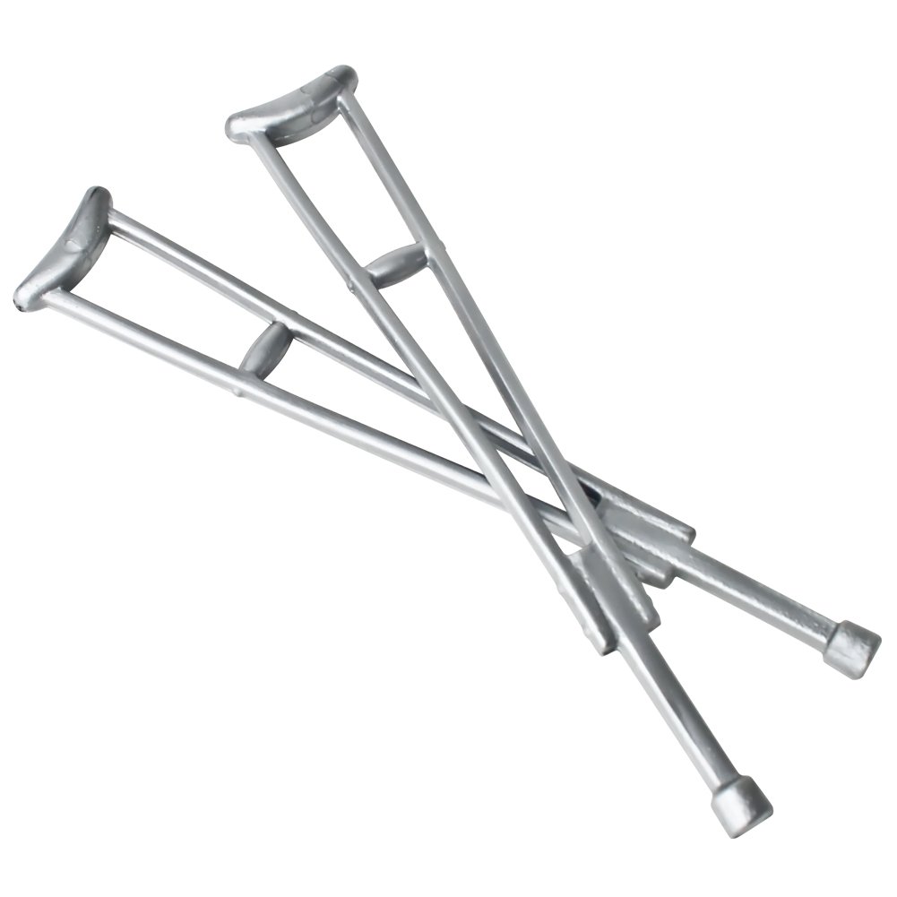Pair of Crutches for Wrestling Action Figures