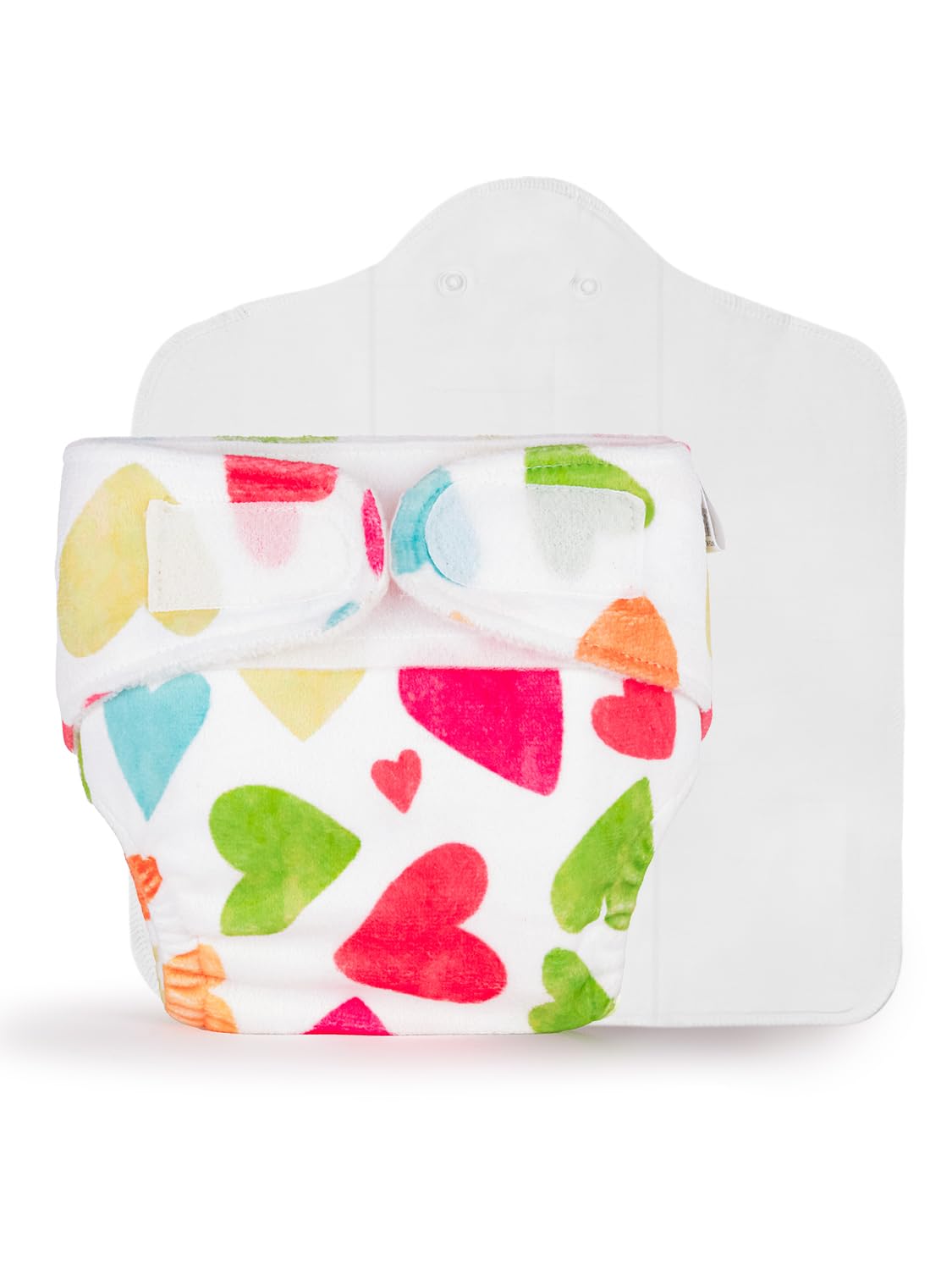 superbottoms Newborn Uno Cloth Diaper - Reusable And Washable Cloth Diaper For Newborn Babies From 0-3 Months(0-7 Kg)|Softest And Safest Cloth Diapers With Dry Feel Magic Pad(Baby Hearts),2 Count