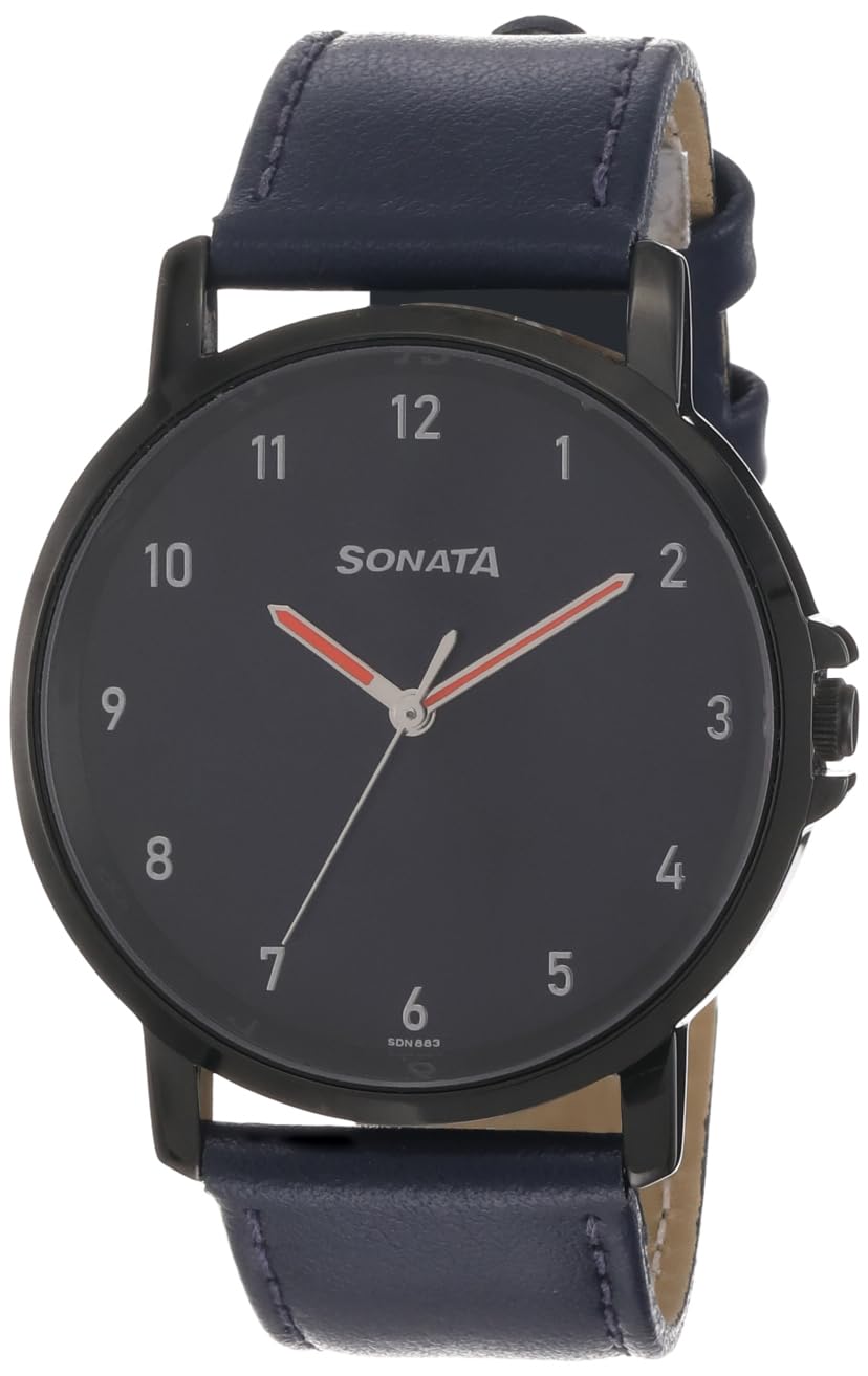 Sonata Quartz Analog Watch for Men - 77083NL01
