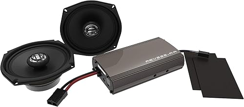 Hogtunes Kit AA de 225 SG con amplificador RMS de 225 vatios y altavoces frontales de 5.25 pulgadas (paquete de 2), se adapta a motocicletas
