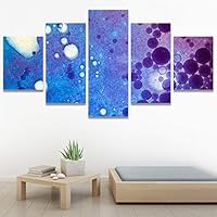 SIGNWIN 5 Panel Canvas Wall Art Abstract Closeup Digital Art Modern Artwork for Home Decorations Ready to Hang - 60
