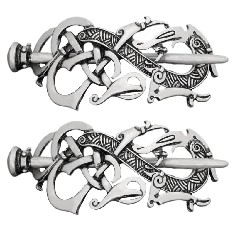 Pinces à cheveux vintage celtiques coffret de deux barrettes uniques à offrir aux femmes