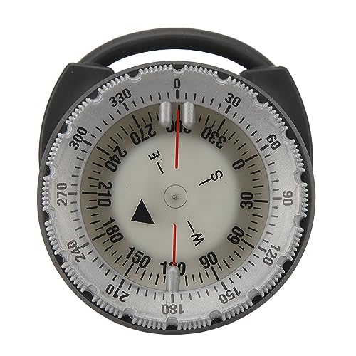 Underwater Diving Compass Dive Compass Underwater Navigation Compass Scuba Diving Compass for Outdoor Sports Diving Sailing Hiking Survival Emergency (Grey)