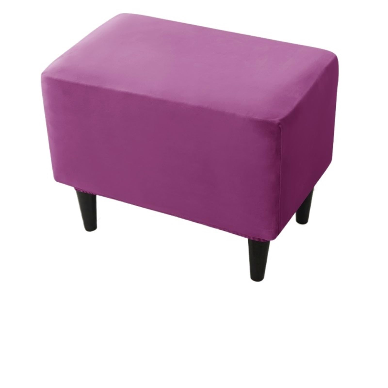YXINAER Foot Stool Cover Soft Velvet Ottoman Stool Cover(B17 Footstool Cover)