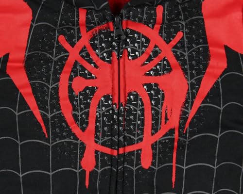 Marvel Spider-Man Boys' Miles Morales Full-Zip Fleece Lined Hoodie3