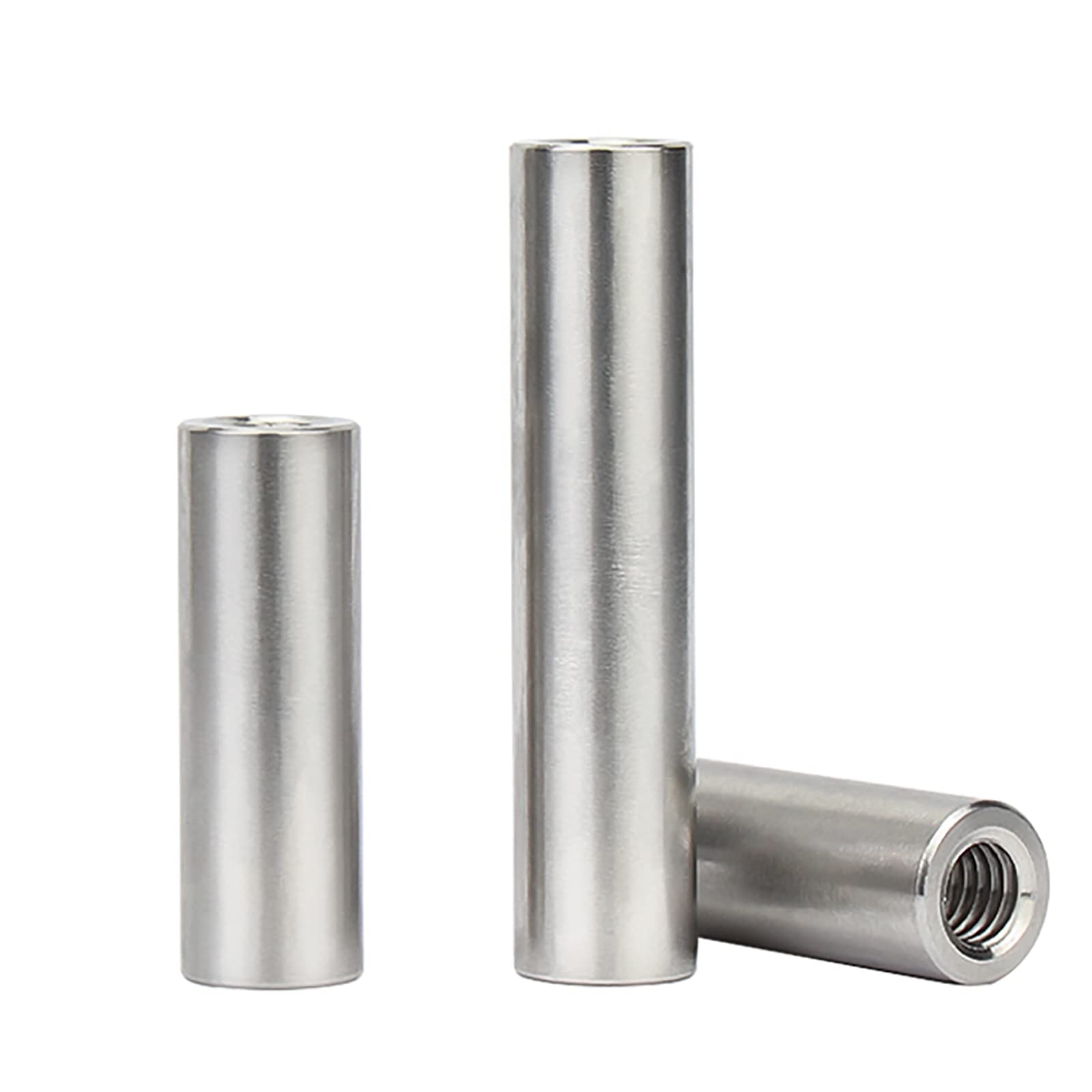CREULT Double Tapping Internal Threaded Cylinder Pins M6 Size 12mm Outer Diameter Standoffs Column Connection Nuts (4pcs, 80mm Length)