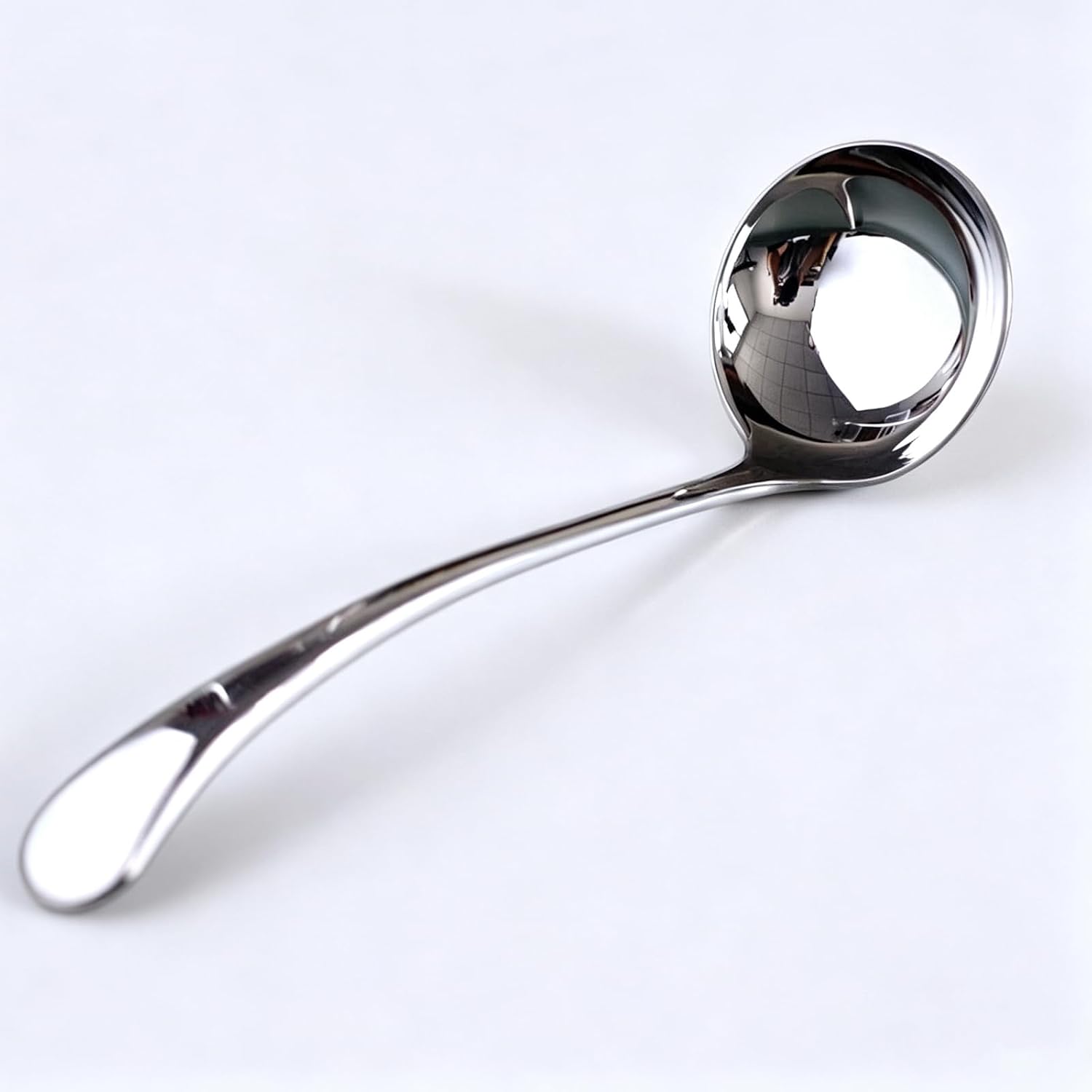 Small Ladle 18/10 Stainless Steel Sauce Ladle for Spooning Sauces or Gravies, 7.9 Inch 1 Pack (Color:Silver)
