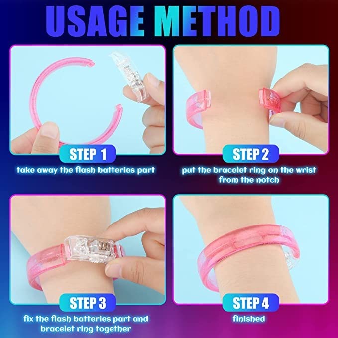 Acrylic LED Flashing Bracelets Glow Bar Concert Cheering Props