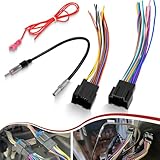 Radio Wiring Harness with Antenna Adapter Compatible with 2006-2013 GM GMC Sierra Chevy Impala Buick Cadillac Install Aftermarket Stereo CD Player Receiver Wire Cable Adapter