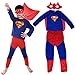 Miotlsy Superman Classic Superman Fancy Dress Costume Superman Hose + Mantel - Kostüm-Set für Kind - perfekt für Fasching, Karneval & Cosplay (100-150cm Körpergröße)