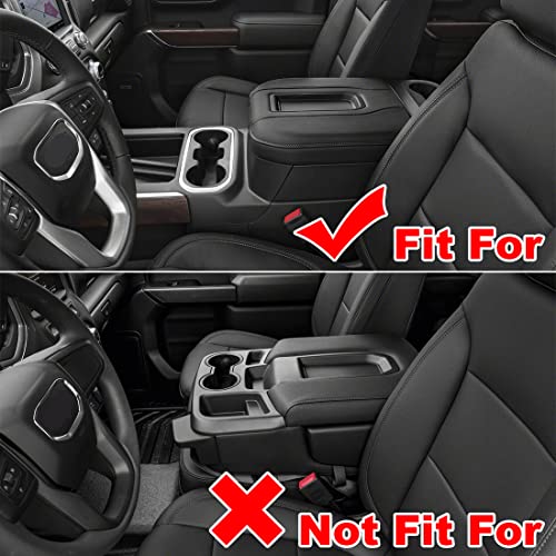 Cubierta portavasos consolas traseras fibra carbono para Chevy Silverado miniatura 3