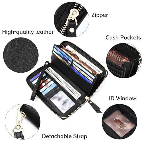 Image of GEEAD Custom Design Wristlet Wallets for Women PU Leather RFID Blocking Wallet