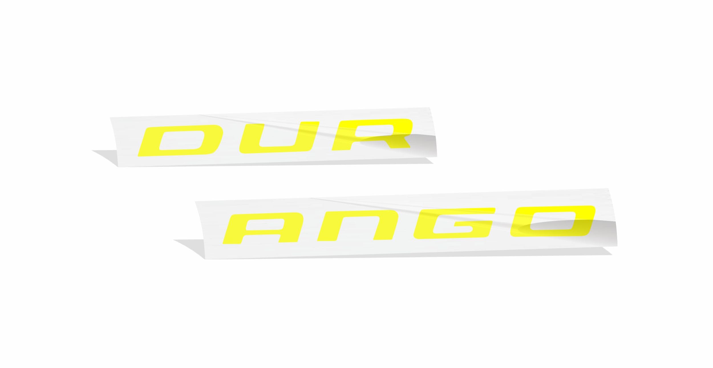 Reflective Concepts Durango Lift Gate Emblem Overlay Decal Sticker - 2011-2024 Dodge Durango - (Color: Bright Yellow)