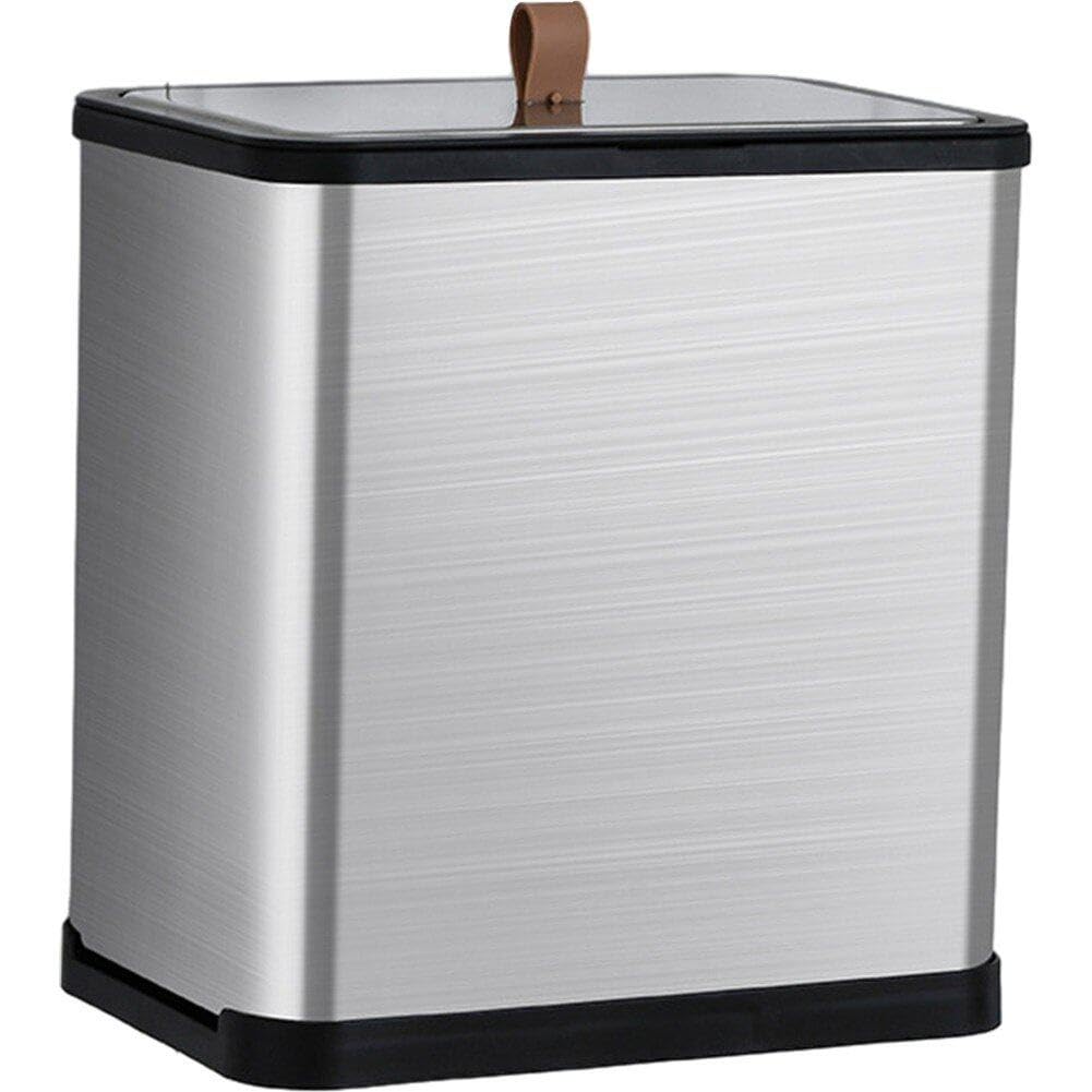 Glixoft Hanging Kitchen Bin Trash Bin with Lid for Food Waste Cabinet Door Hanging or Wall-mounted with for Under Bathrooms