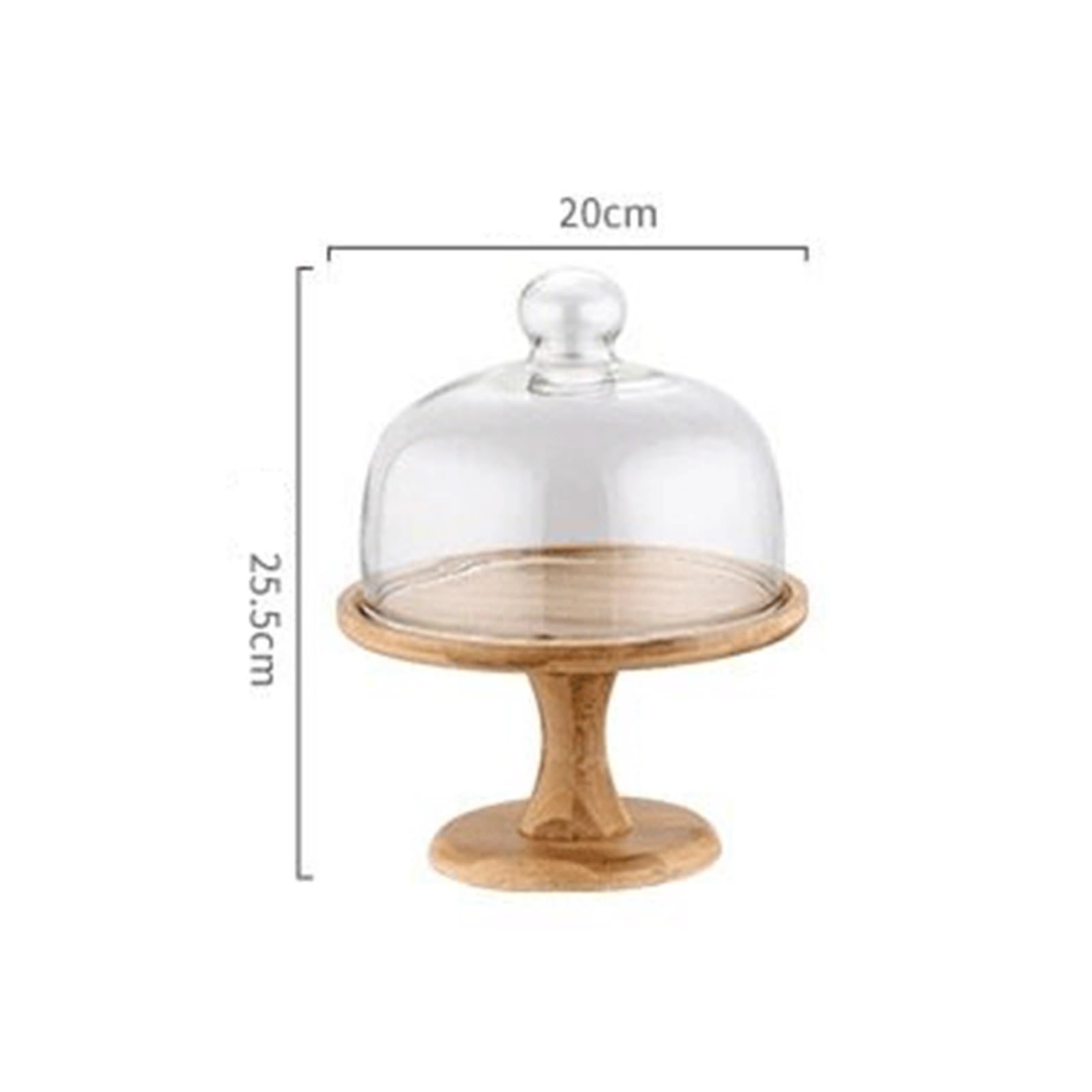 Espositore per torte Alzata for torta in bambù e legno, perfetta for matrimoni, feste dessert Supporto per torta(Piccolo)