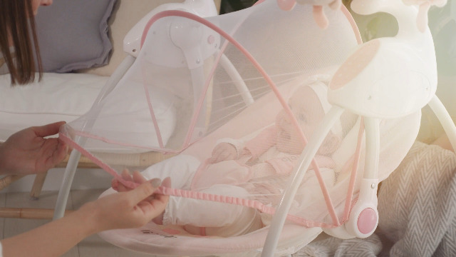 Dondolo Elettrico Lionelo Rio Per Neonati - Fino A 9kg, 3 Velocità, Melodie E Suoni Natura - Foto 13