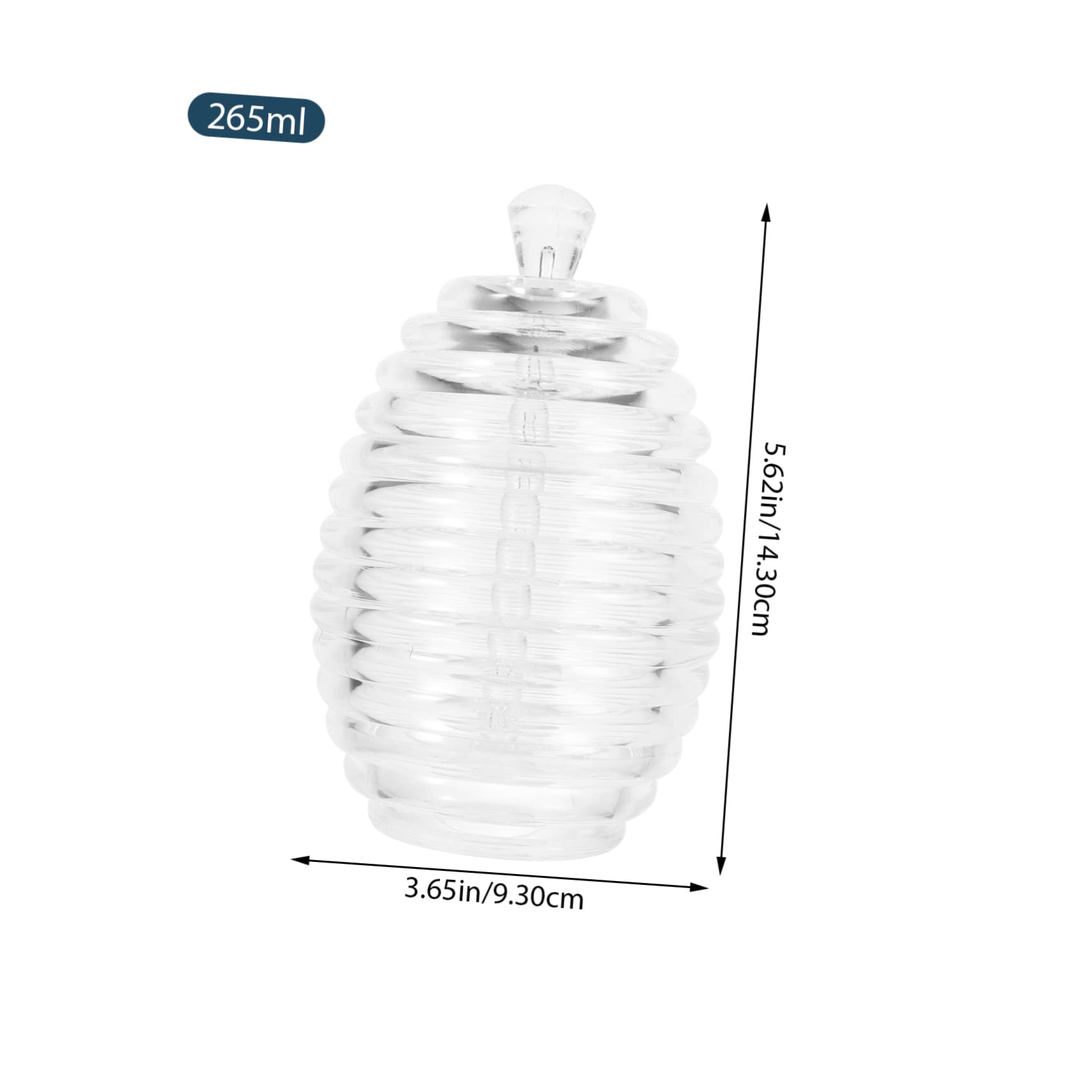 STOBAZA Honey Storage Jar Dipper 265ml Plastic Honey Pot Syrup Dispenser for Household