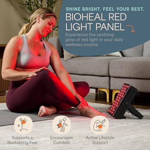 Image of Lifepro Red Light Therapy for Body Panel - 90 & 120 Dual Chip LEDs - 660nm & 850nm Near Infrared Full Body Red Light Therapy Panel - for General Wellness & Comfort - Includes Hanging Kit and Eyewear