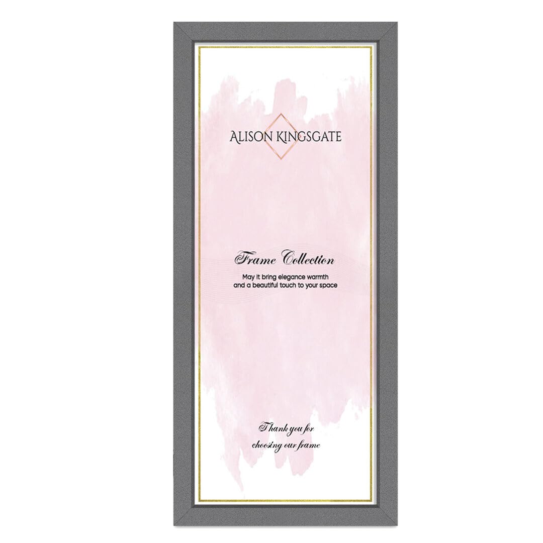 Alison Kingsgate Modern Dark Grey Picture & Frame for Photo - 22X8