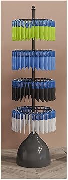exproyzk Underwear Sock Display Stand for Clothing Store, Lingerie Bra Rack Swimsuit Organizer Hanger, Commercial Shelves for Panty Gloves StorageBlack,3-Tier