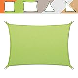 SCHNELLE MONTAGE: Dank beiliegender Befestigungsschnur (3x1,5 m) – das Segel lässt sich dank konkaver geschnittener Seitenkanten besonders glatt und fest spannen - Bitte mit min. 15% Gefälle montieren