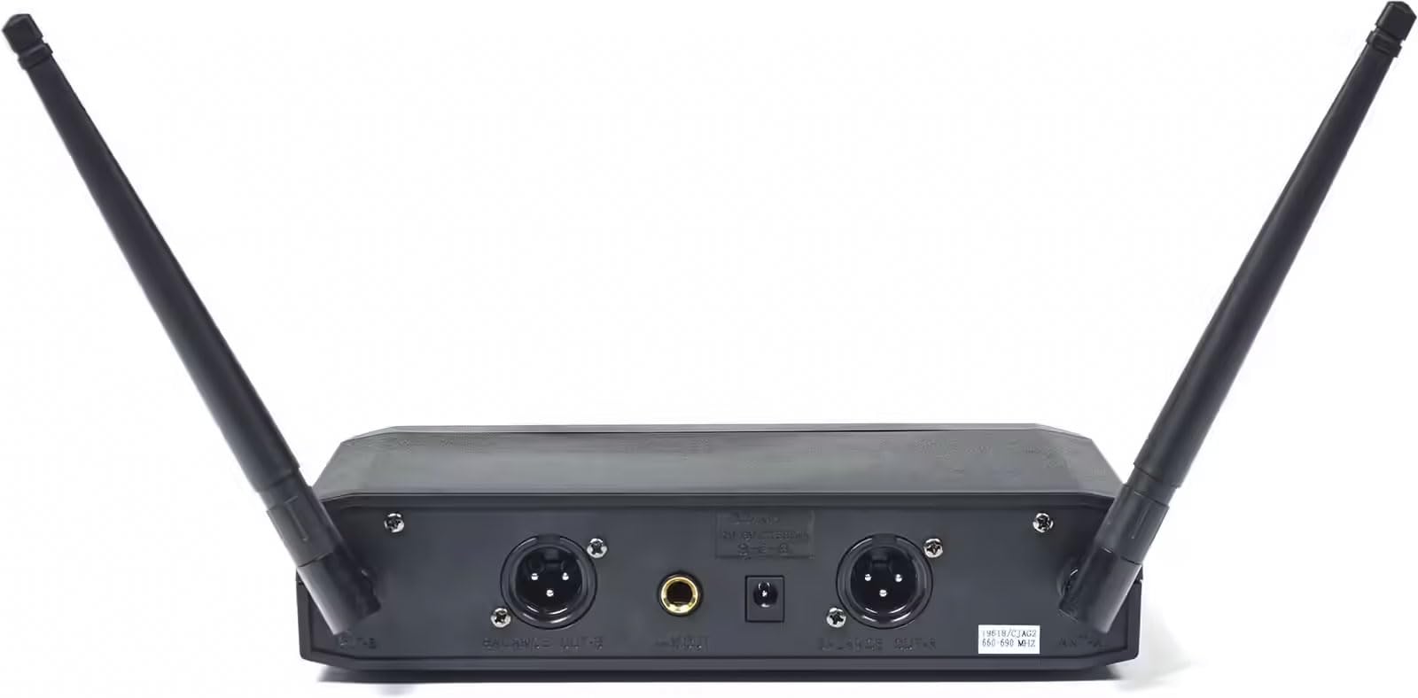 WOODBRASS Microphone sans Fil Système 2 x Micro UHF Multi fréquences - Portable Micros à Main pour Karaoké, Professionnel, DJ, Animation, Mariage, Conférence (UHF-2M-MULTI)