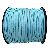 MATERIALS: The suede cord is made of high-quality faux leather,which is healthy, soft and comfortable, strong and durable and it is not easy to break. Color: Lake Blue. It uses natural pigments and does not fade. GOOD CHOICE TO DIY YOUR CRATS: our fa...