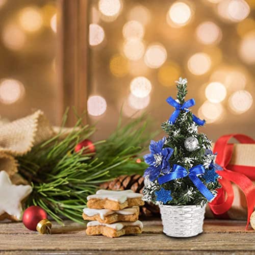 Brabola~Sunshine限定！クリスマスツリー 30cmミニクリスマスツリ卓上 かわいい クリスマスグッズ インテリア用品 玄関 卓上 飾り 北欧風 おしゃれ インテリア用品 クリスマスプレゼントに クリスマス飾最適 おしゃれクリスマスツリー (30CM, ブルー) [4]