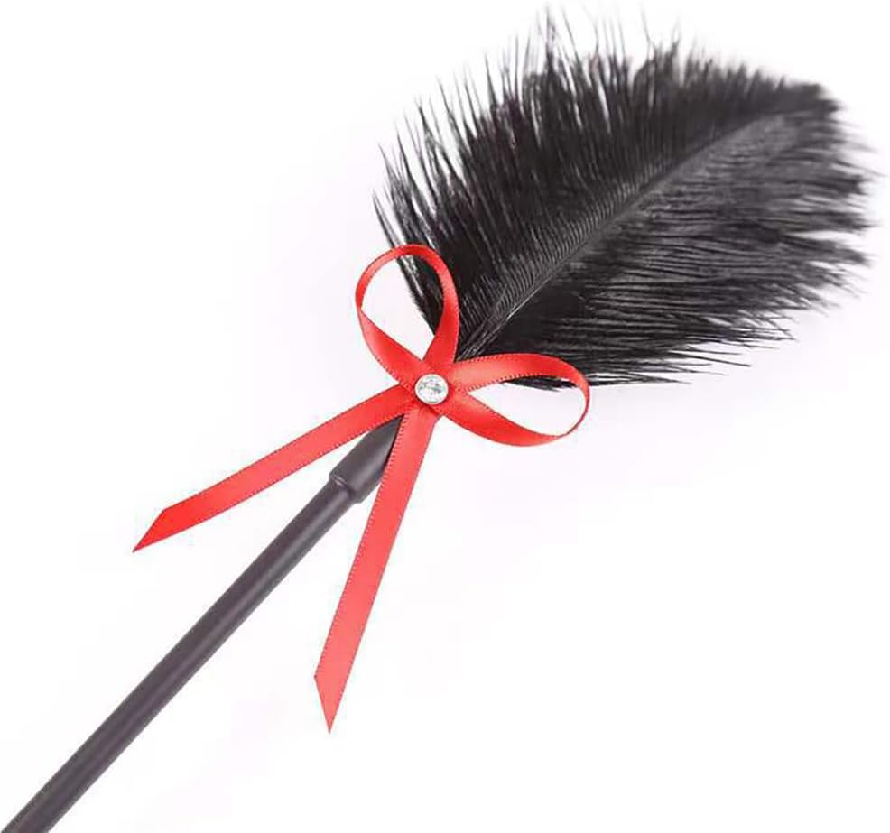 Feather Tickler Adult Spanking Paddle Feather Sex Teaser Adult Whip PU Leather Flogger Paddle Sex Toys