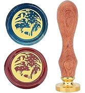 CRASPIRE Snake Wax Seal Stamp – 25mm Brass Stamp Head With Alloy Handle For Invitations, Gifts, And Crafts