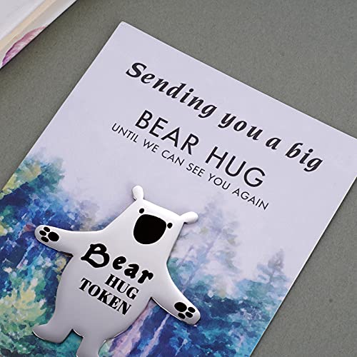 MIXJOY Sending you a Big Bear Hug Token Card - Little Pocket Hug Token - Isolation Lockdown NHS Social Distancing Gift for Family and Friends