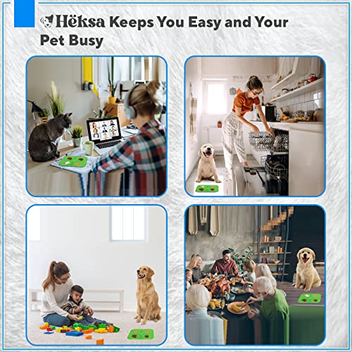 Heksa Lick Mat For Dogs & Cats 2-Pack Slow Feeder & Non-Slip Lick Mats With Spatula For Anxiety Relief. Food-Grade, Dishwasher, Freezer & Oven Safe Dog Lick Mat #TOP2