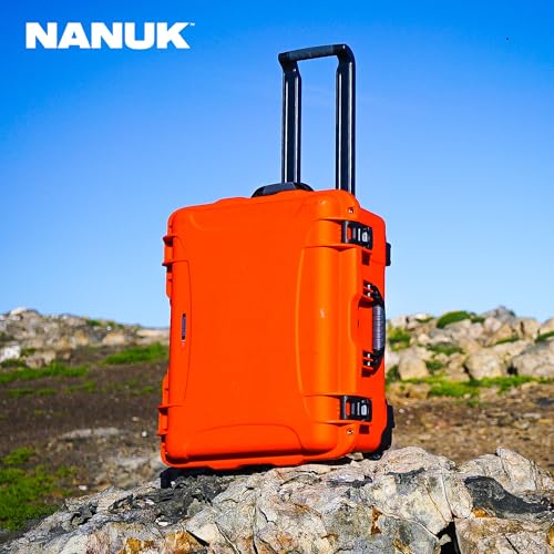 Image of NANUK 950 Hard Case with Cubed Foam - Waterproof Travel Camera Hard Case with Wheels, 22.8 inch x 18.3 inch x 11.7 inch, Dustproof and Impact-Resistant, Ideal for Heavy Loads - Orange