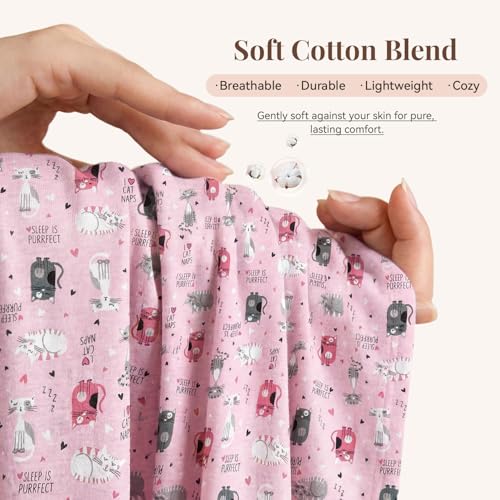 Image of American Trends Nightgowns for Women Long Sleeve Cotton Blend Sleepwear, Knee Length Night Gowns Sleepshirts House Lounge